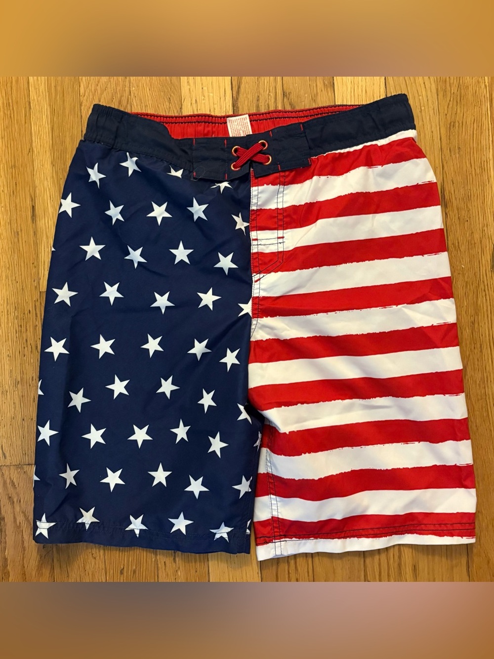 Cat & Jack Red and Navy Boys' Patriotic Swim Trunks